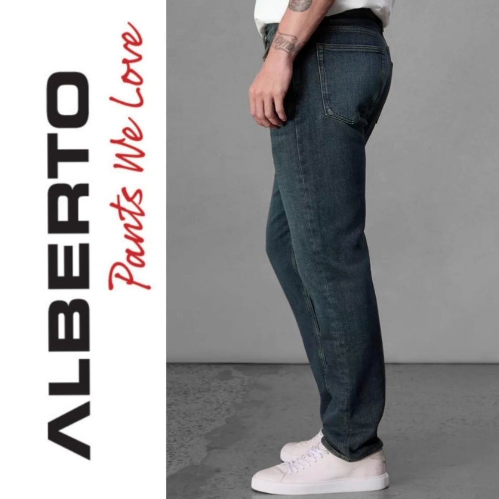 Like New! Alberto PIPE regular slim fit jeans, overdyed vintage